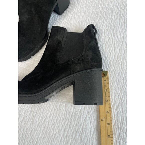 Vince Henderson Weatherproof Suede Chelsea Chunky Ankle Boot Black SZ 9.5M NEW - Picture 15 of 15